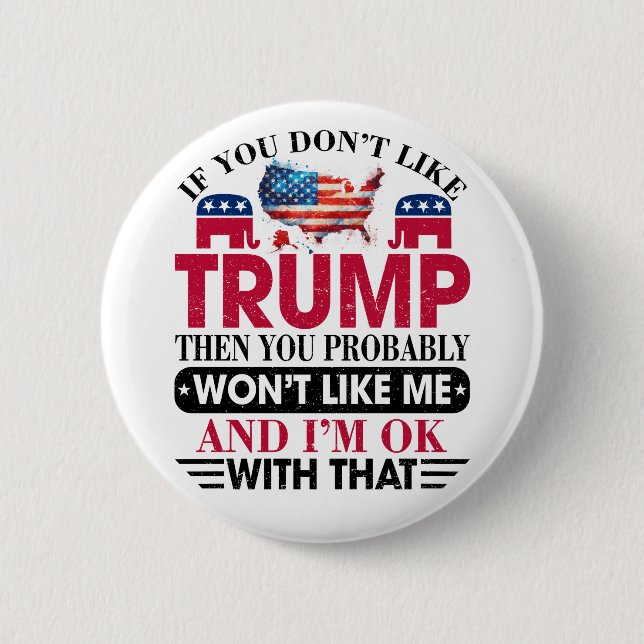 Badge Rond 5 Cm Donald Trump (Devant)