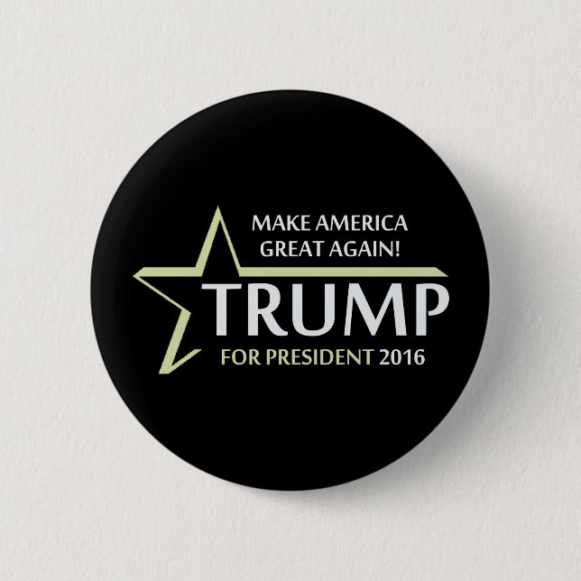 Badge Rond 5 Cm Donald Trump 2016 (Devant)