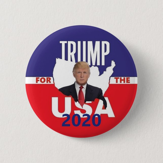 Badge Rond 5 Cm Donald Trump 2020 (Devant)