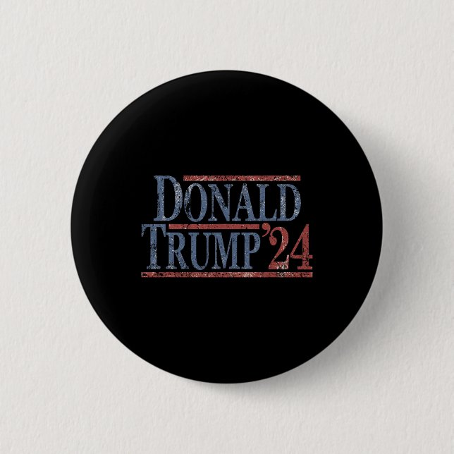 Badge Rond 5 Cm Donald Trump 2024 (Devant)