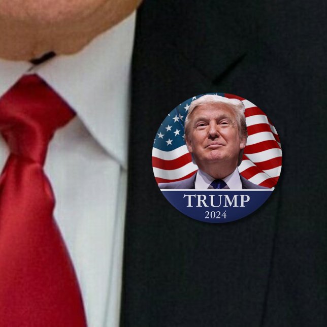 Badge Rond 5 Cm Donald Trump 2024 Pinback (Créateur téléchargé)
