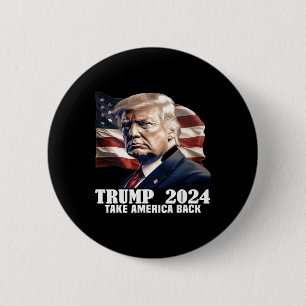 Badge Rond 5 Cm Donald Trump 2024 Reprenez l'Amérique Ck Élection