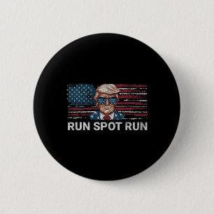 Badge Rond 5 Cm Donald Trump 2024 Run Spot Run Funny Republican Pa