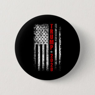 Badge Rond 5 Cm Donald Trump 2028 Garder l'Amérique grande électio