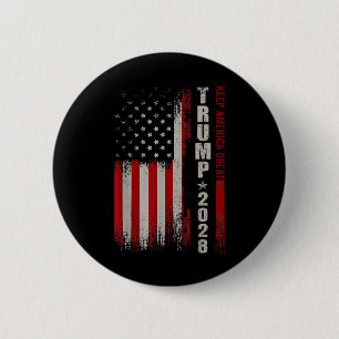 Badge Rond 5 Cm Donald Trump 2028 Garder l'Amérique grande électio