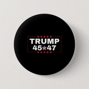 Badge Rond 5 Cm Donald Trump 45 47e Président américain Tee Mega a