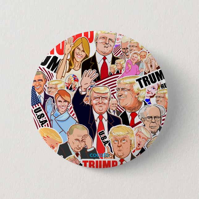 Badge Rond 5 Cm Donald Trump.45th President of the U.S.A. (Devant)