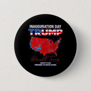 Badge Rond 5 Cm Donald Trump 47e président 2025 Inauguration États
