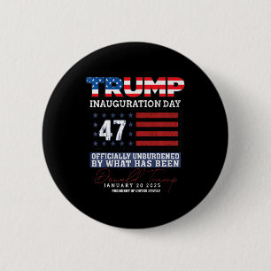 Badge Rond 5 Cm Donald Trump 47e président 2025 Inauguration États