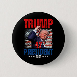 Badge Rond 5 Cm Donald Trump 47ème Président 2024 Trump Inaugurati