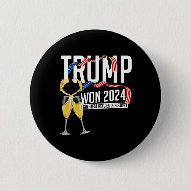 Badge Rond 5 Cm Donald Trump a gagné l'inauguration de l'élection  (Devant)
