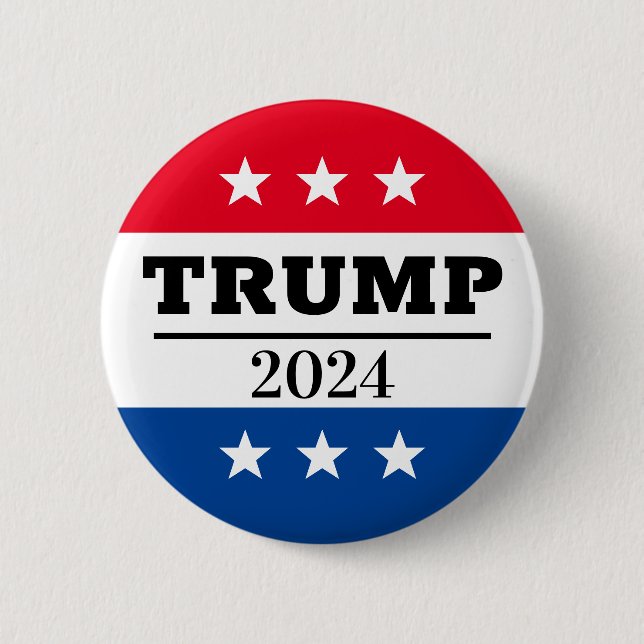 Badge Rond 5 Cm Donald Trump aux élections de 2024 (Devant)