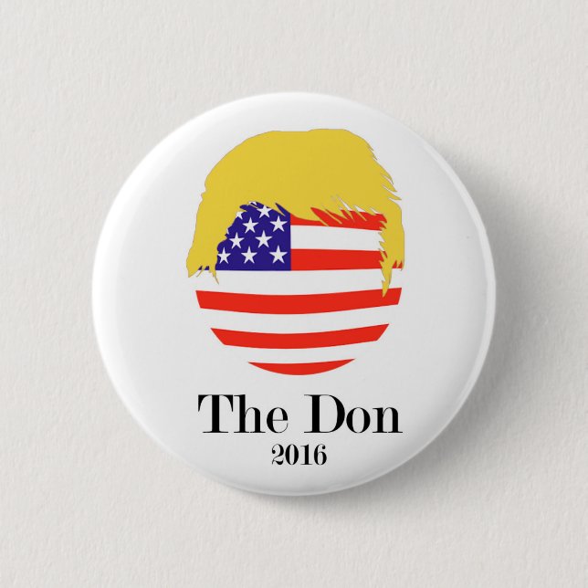 Badge Rond 5 Cm Donald Trump - Bouton présidentiel (Devant)