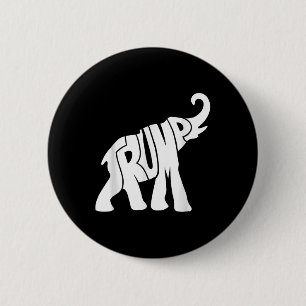 Badge Rond 5 Cm Donald Trump Chemise Républicaine Des Éléphants Po