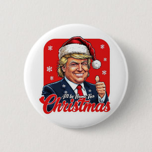 Badge Rond 5 Cm Donald Trump Christmas Santa Claus Art
