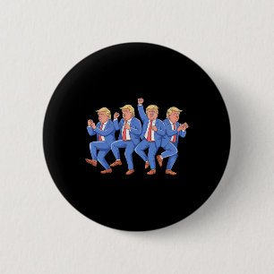 Badge Rond 5 Cm Donald Trump Danse 4 juillet Trump 2025