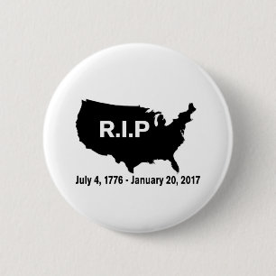 Badge Rond 5 Cm Donald Trump, DÉCHIRURE Amérique d'inauguration