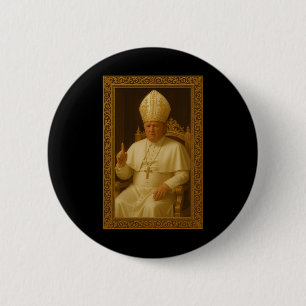 Badge Rond 5 Cm Donald Trump en mème du Vatican