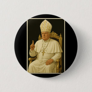 Badge Rond 5 Cm Donald Trump en mème du Vatican 1