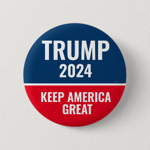 Badge Rond 5 Cm Donald Trump garde l'Amérique grande 2024
