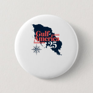 Badge Rond 5 Cm Donald Trump Golfe D'Amérique 2025