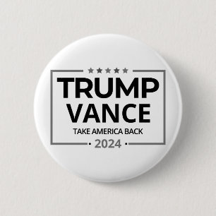 Badge Rond 5 Cm Donald Trump JD Vance 2024