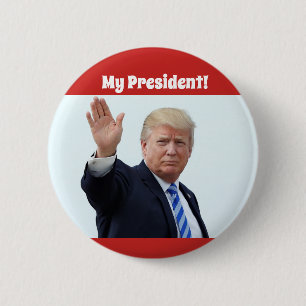 Badge Rond 5 Cm Donald Trump "MON PRÉSIDENT" bouton