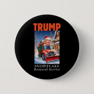 Badge Rond 5 Cm Donald Trump Noël Funny Snowflake Suppression