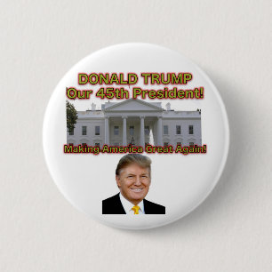 Badge Rond 5 Cm Donald Trump notre quarante-cinquième bouton de