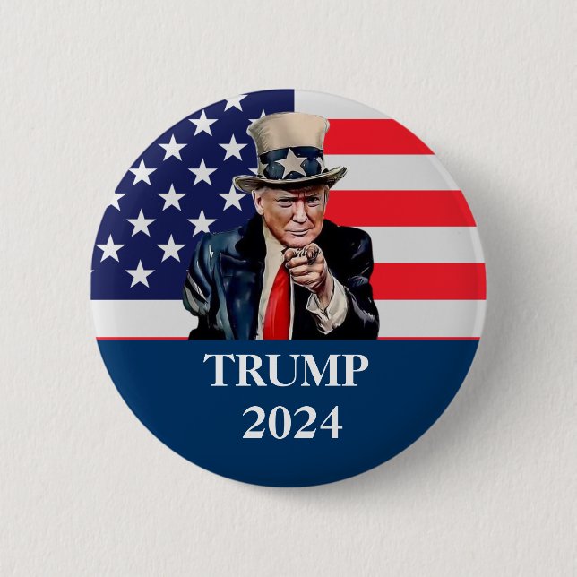 Badge Rond 5 Cm Donald Trump Photo - Président - assez dit Pinba (Devant)