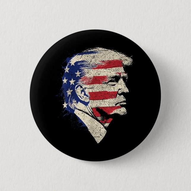 Badge Rond 5 Cm Donald Trump Portrait (Devant)