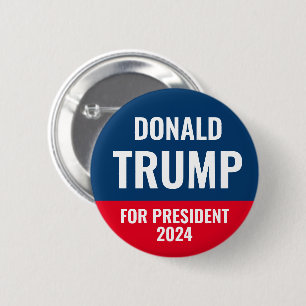Badge Rond 5 Cm Donald Trump pour le président 2024