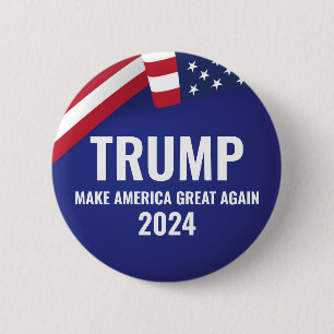 Badge Rond 5 Cm Donald Trump Pour Le Président 2024 Swoop Moderne