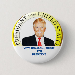 Badge Rond 5 Cm Donald TRUMP-pour le président des États-Unis_