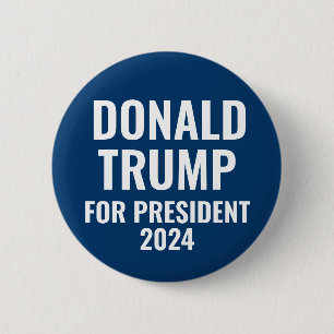 Badge Rond 5 Cm Donald Trump pour le président Pinback Button 2024