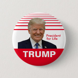 Badge Rond 5 Cm Donald Trump Président à vie