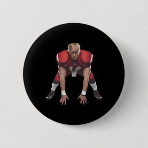 Badge Rond 5 Cm Donald Trump président américain de football 2024
