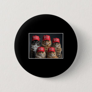 Badge Rond 5 Cm Donald Trump Rendre les chats en sécurité Casquett