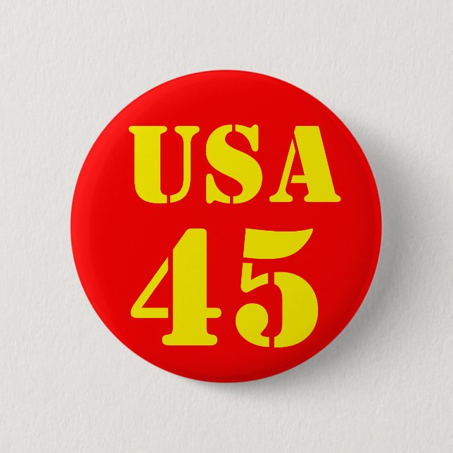 Badge Rond 5 Cm Donald Trump USA 45 (Devant)