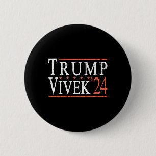 Badge Rond 5 Cm Donald Trump Vivek Ramaswamy 2024 Président Républ
