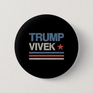Badge Rond 5 Cm Donald Trump Vivek Ramaswamy 2024 Président Républ