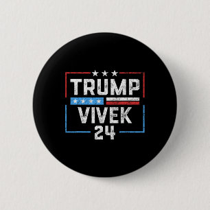 Badge Rond 5 Cm Donald Trump Vivek Ramaswamy 2024 Président Républ