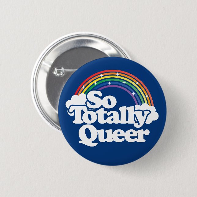 Badge Rond 5 Cm Donc totalement gay - Fierté arc-en-ciel - LGBTQ (Devant & derrière)
