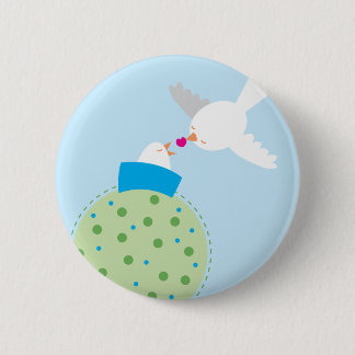 Badge Rond 5 Cm donner d'inséparables