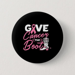 Badge Rond 5 Cm Donnez au cancer le boitier rose Ruban Cancer du s