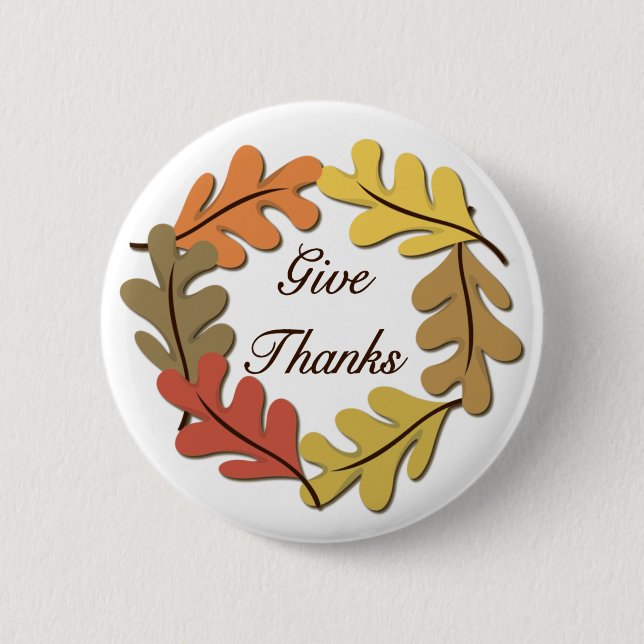 Badge Rond 5 Cm Donnez le bouton de mercis (Devant)