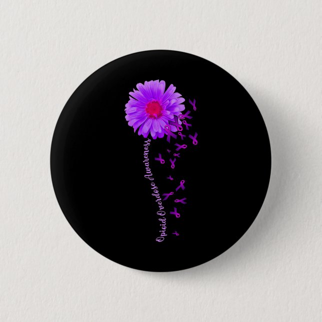 Badge Rond 5 Cm Dons de sensibilisation à la surdose d'opioïde de  (Devant)