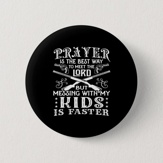 Badge Rond 5 Cm Don't Mess With My Kids! Mom  (Devant)