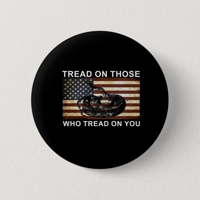 Badge Rond 5 Cm dont tread on me (Devant)