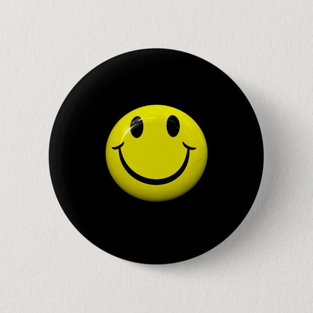Badge Rond 5 Cm Dont Worry Be Happy Face  (Devant)
